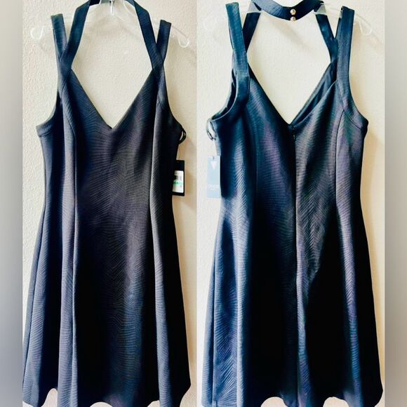 GUESS Embossed Scuba Sleeveless Cocktail Dress Women’s Size 8~NWT - Picture 2 of 8
